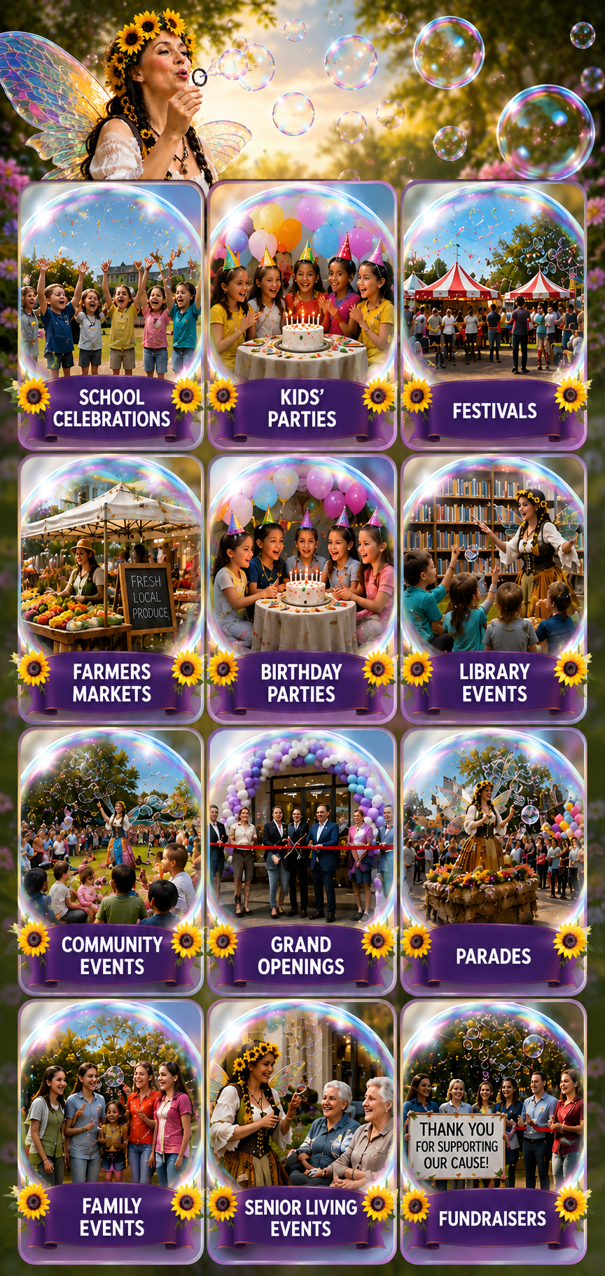 Bubble Farie Events Cell Phone